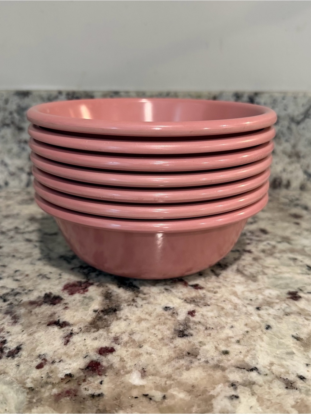 Vintage Rubbermaid Melamine Bowls #3836 - Dusty Rose - Set of 7